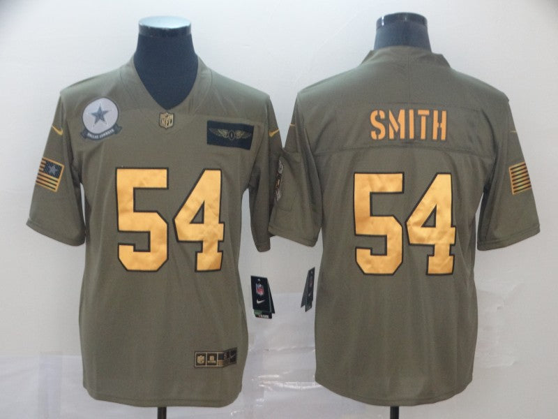 Men's Dallas Cowboys Jaylon Smith #54 Brown Game Player Jersey1 football jersey product view 1