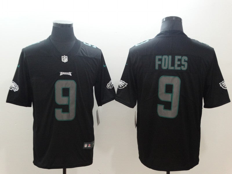 Men's Philadelphia Eagles Nick Foles #9 Black Game Player Jersey1 football jersey product view 1