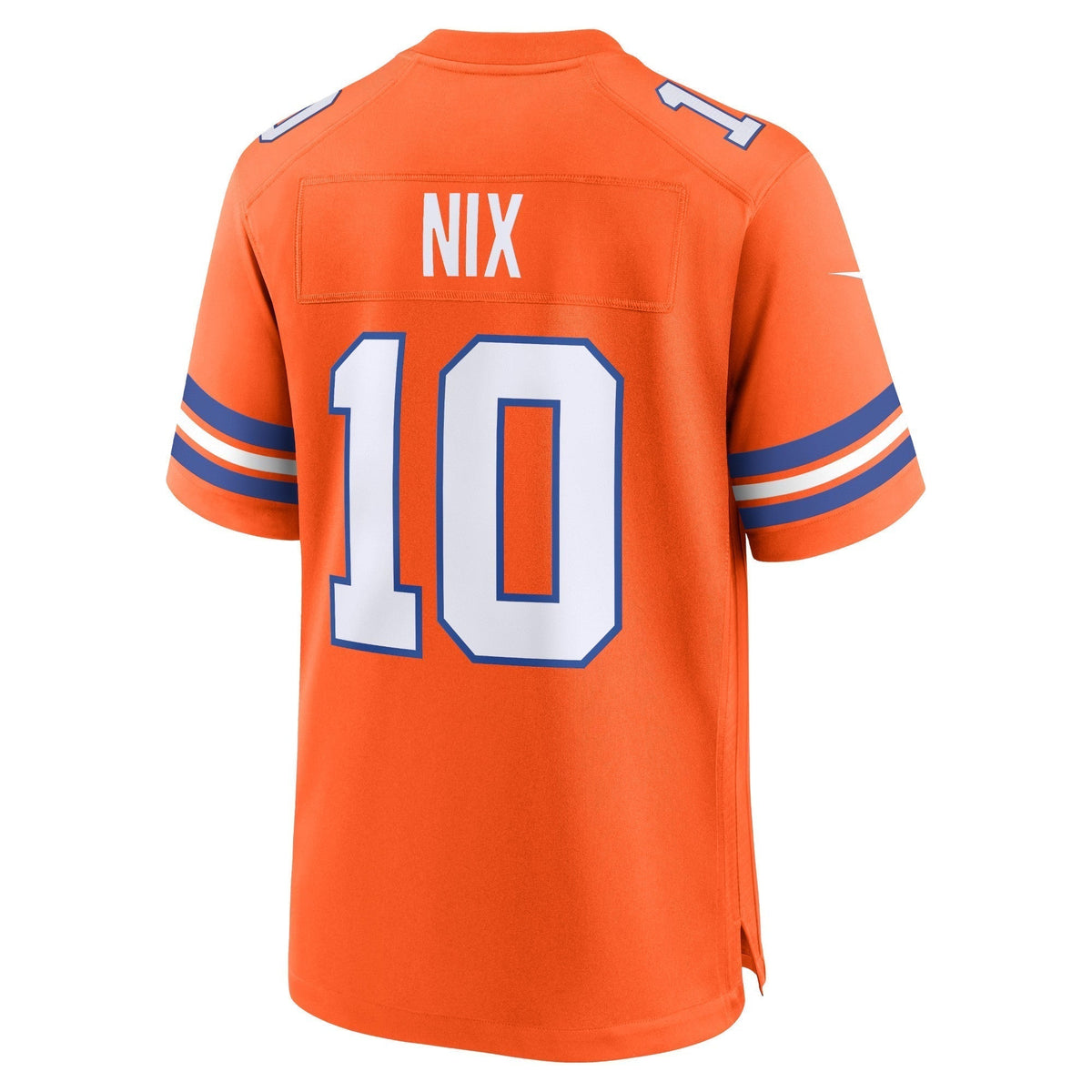 Bo Nix Denver Broncos Nike Mile High Collection 1977 Throwback Game Jersey - Orange football jersey product view 3