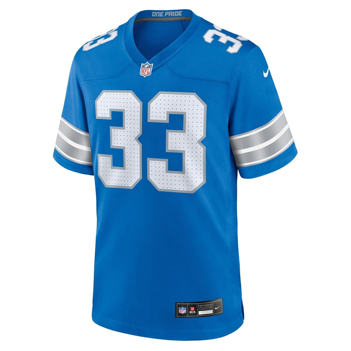 Sione Vaki Detroit Lions Nike Team Game Jersey - Blue football jersey product view 2