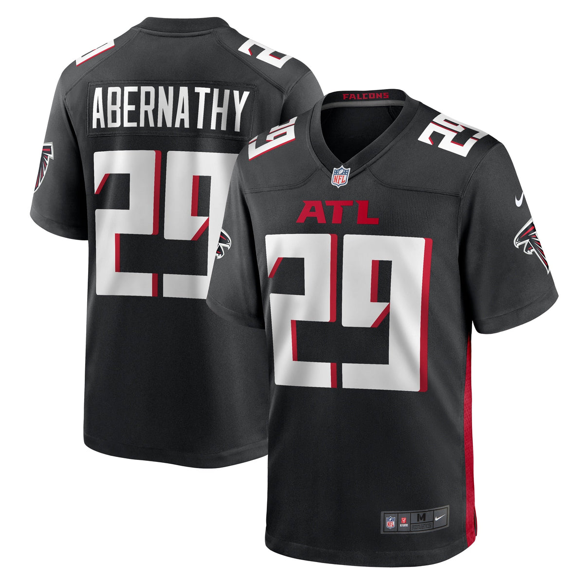 Micah Abernathy Atlanta Falcons Nike Team Game Jersey - Black football jersey product view 1