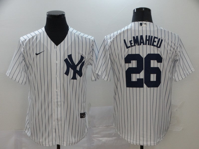 Men's New York Yankees DJ LeMahieu #26 White Replica Baseball Jersey1 baseball jersey product view 1