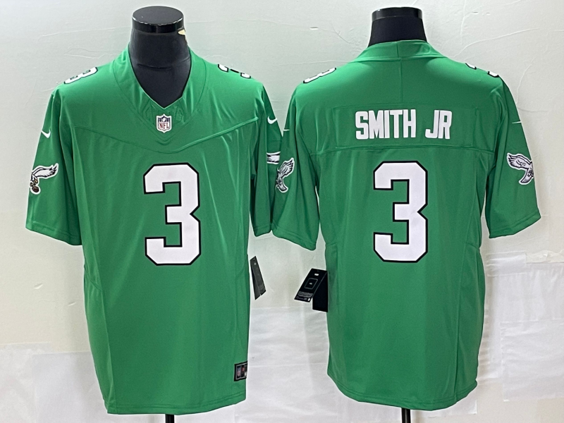 Men's Philadelphia Eagles Nolan Smith #3 Kelly Green Game Jersey1 football jersey product view 1