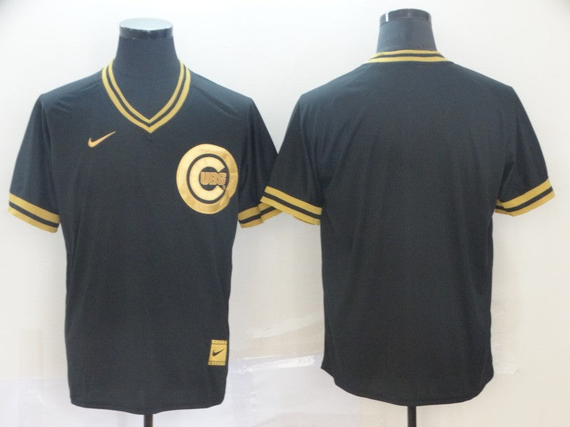 Men's Chicago Cubs Black Blank Replica Jersey1 baseball jersey product view 1