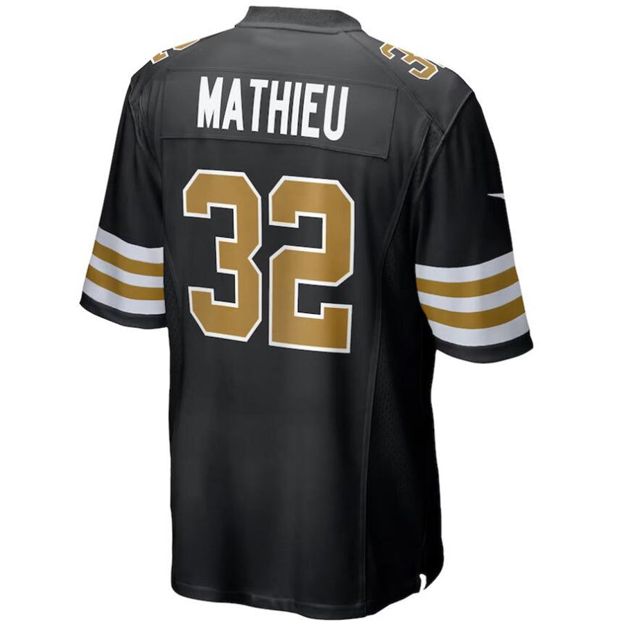 #32 Tyrann Mathieu Player NO.Saints Black Game Football Jerseys football jersey product view 1