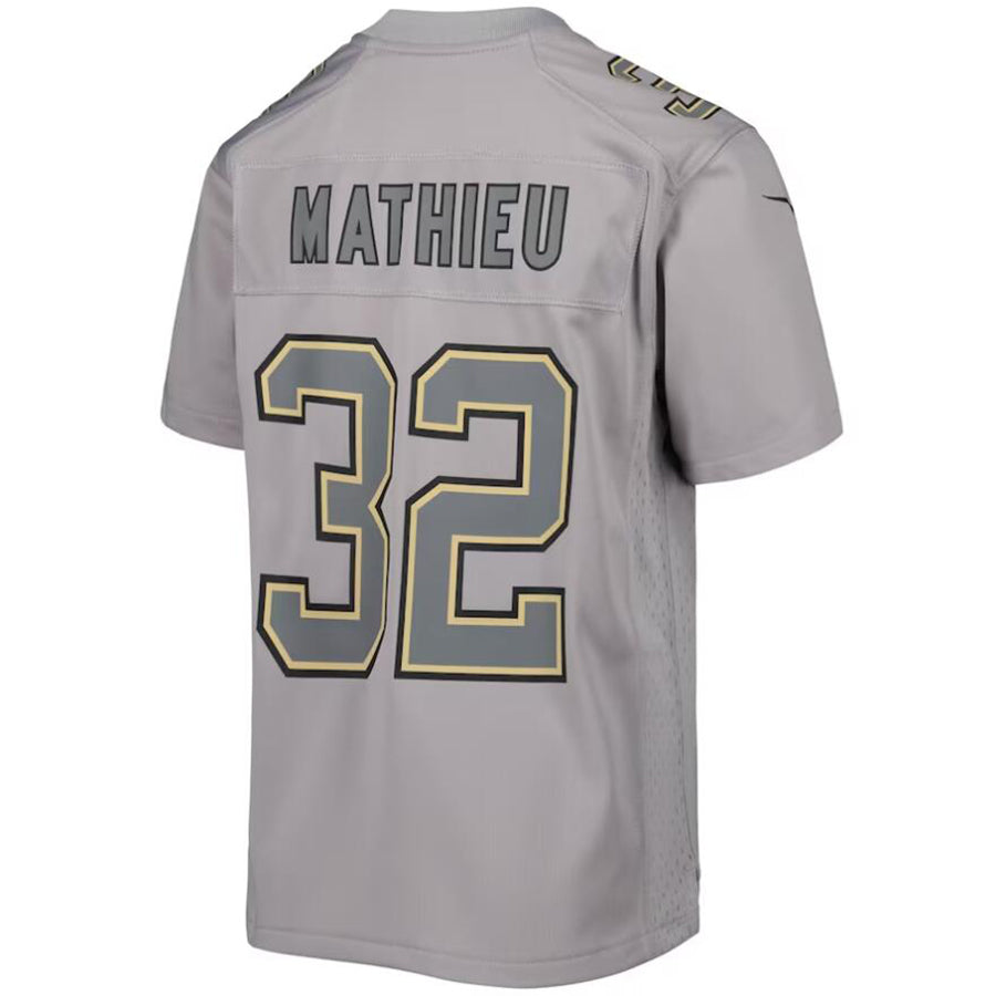 #32 Tyrann Mathieu Player NO.Saints Gray American Game Stitched Football Jerseys football jersey product view 1