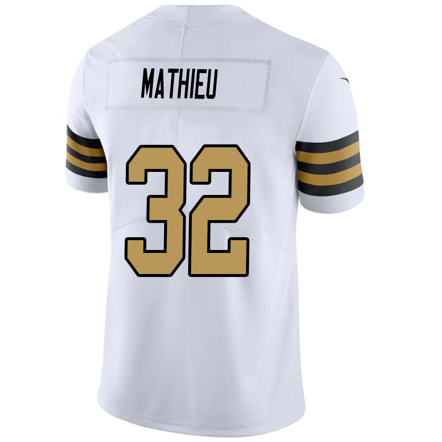 #32 Tyrann Mathieu Player NO.Saints White Vapor Limited Football Jerseys football jersey product view 1