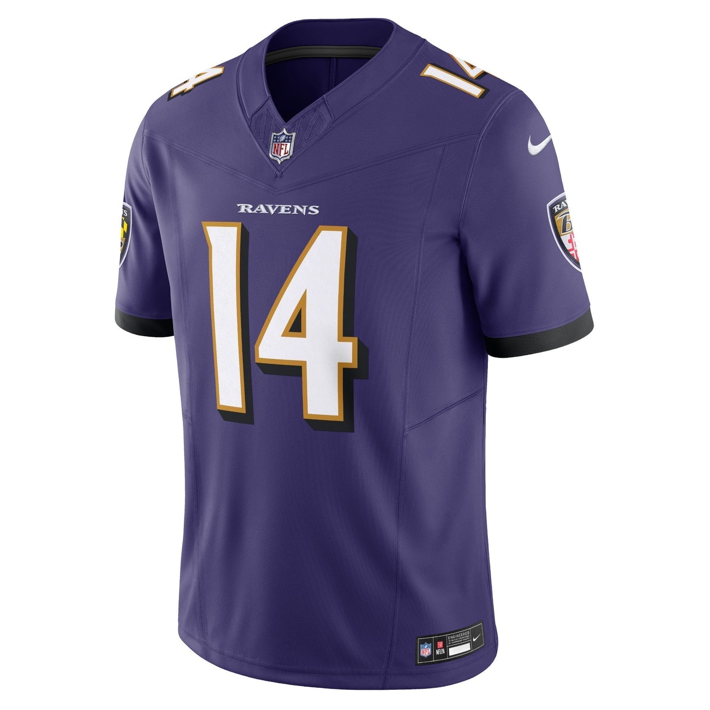 Kyle Hamilton Baltimore Ravens Nike Vapor F.U.S.E. Limited Jersey - Purple football jersey product view 2