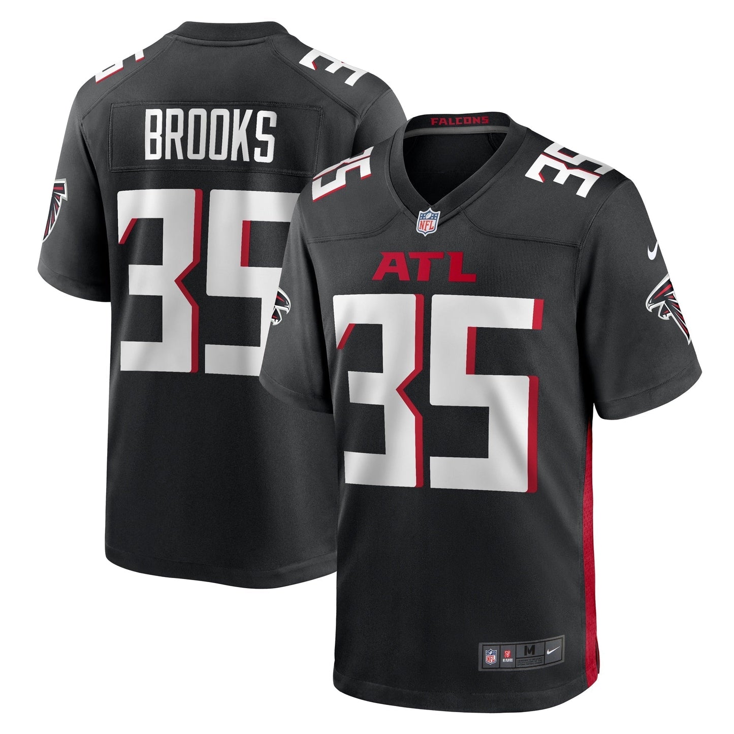 Natrone Brooks Atlanta Falcons Nike Team Game Jersey - Black football jersey product view 1