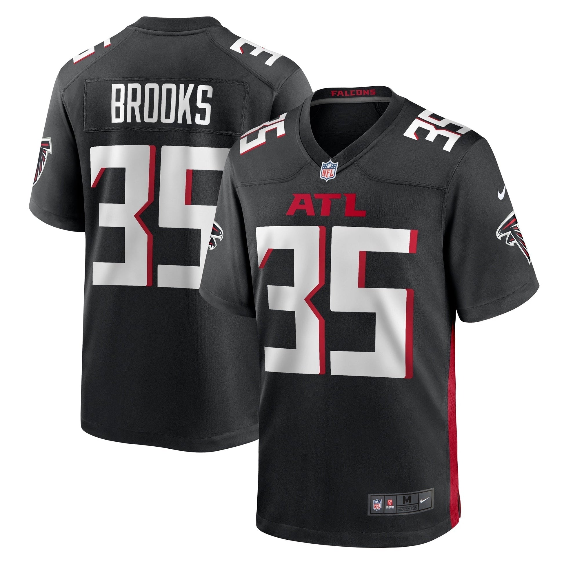Natrone Brooks Atlanta Falcons Nike Team Game Jersey - Black football jersey product view 1