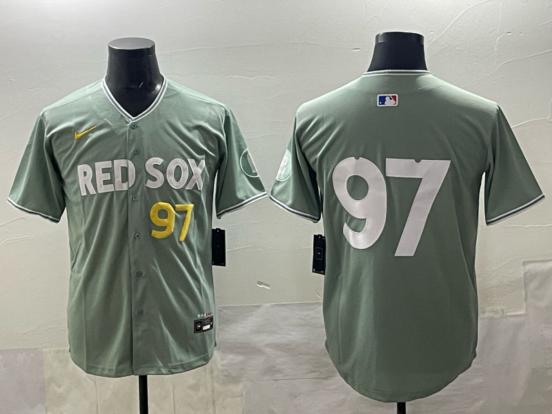 Men's Boston Red Sox Brian Rose #97 Gray 2025 City Connect Limited Retired Player Jersey baseball jersey product view 1