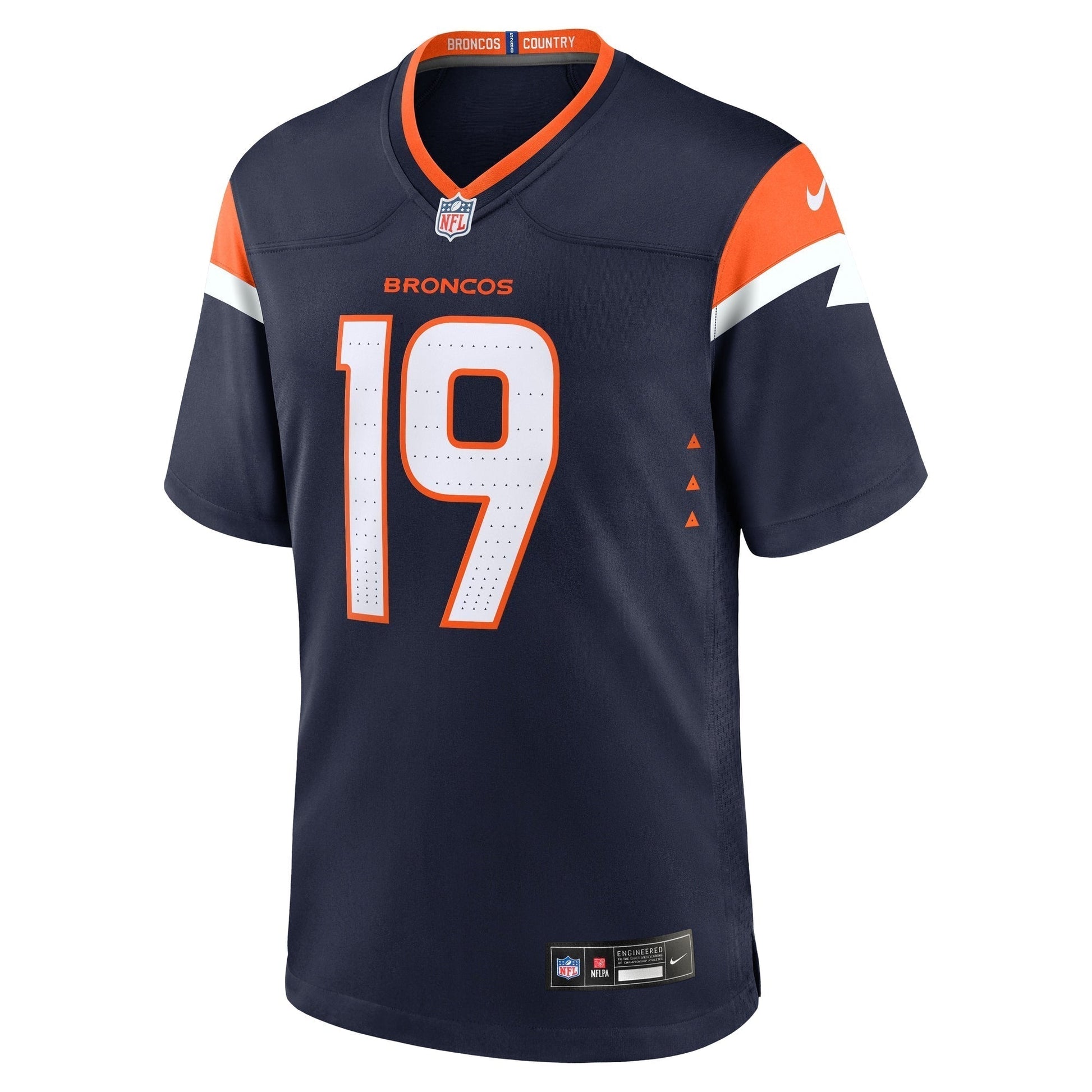 Marvin Mims Jr Denver Broncos Nike Alternate Game Jersey - Navy football jersey product view 2