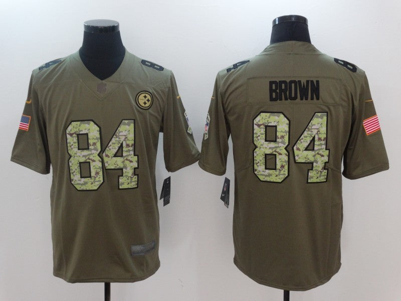 Men's Pittsburgh Steelers Antonio Brown #84 Brown Game Jersey1 football jersey product view 1