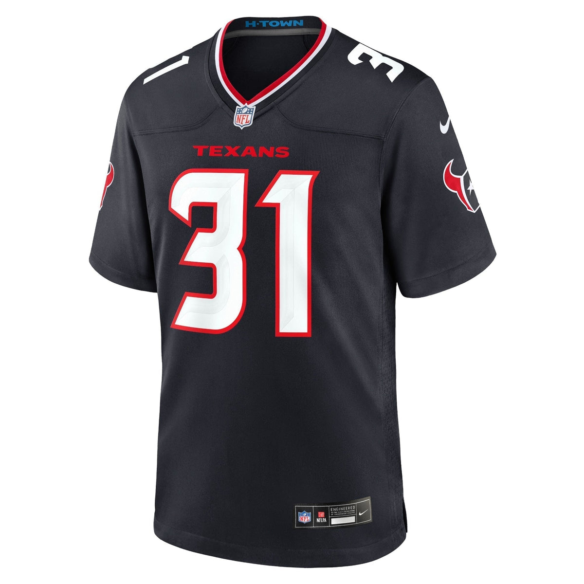 Dameon Pierce Houston Texans Nike Game Jersey - Navy football jersey product view 2