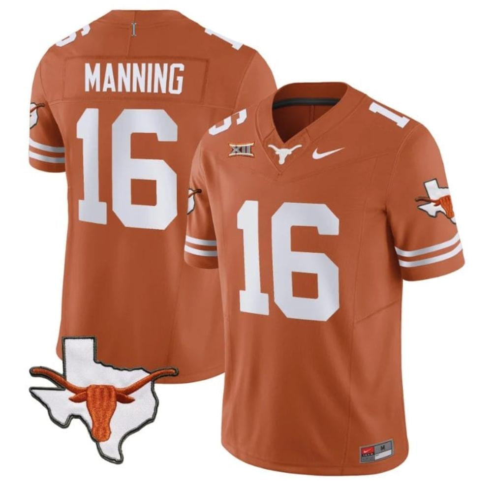 Men's Arch Manning Jersey #16 Texas Longhorn Vapor Limited College Football Tex football jersey product view 1