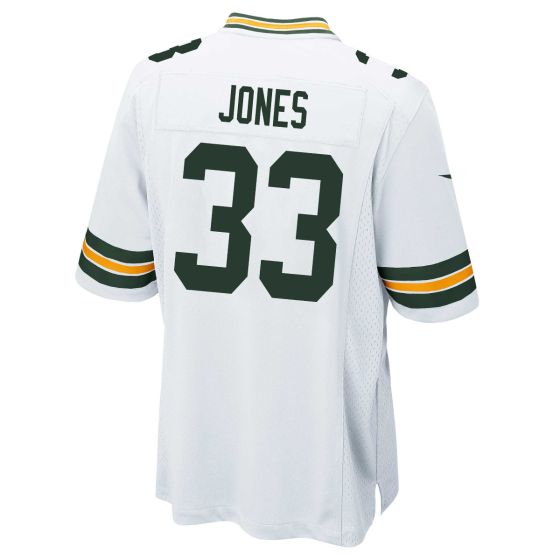 GB.Packers #33 Aaron Jones White Game Player Jersey Stitched American Football Jerseys football jersey product view 1