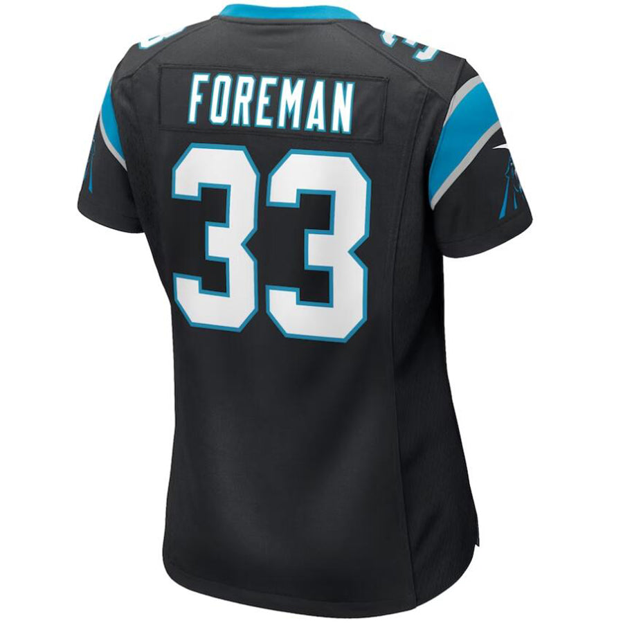 C.Panthers #33 D'Onta Foreman Black Stitched Player Vapor Game Football Jerseys football jersey product view 1