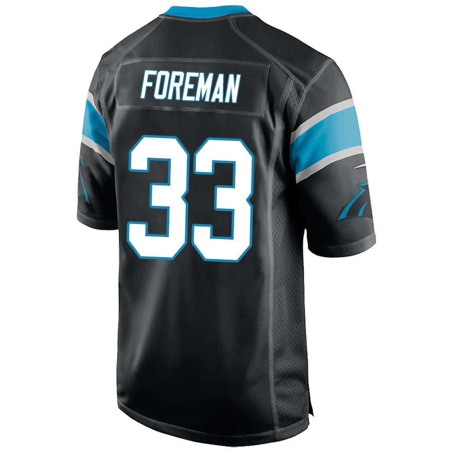 C.Panthers #33 D'Onta Foreman Black Stitched Player Game Football Jerseys football jersey product view 1