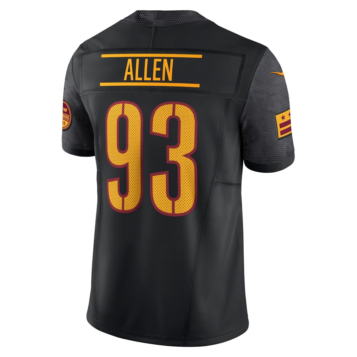 Jonathan Allen Washington Commanders Nike Alternate Vapor F.U.S.E. Limited Jersey - Black football jersey product view 3