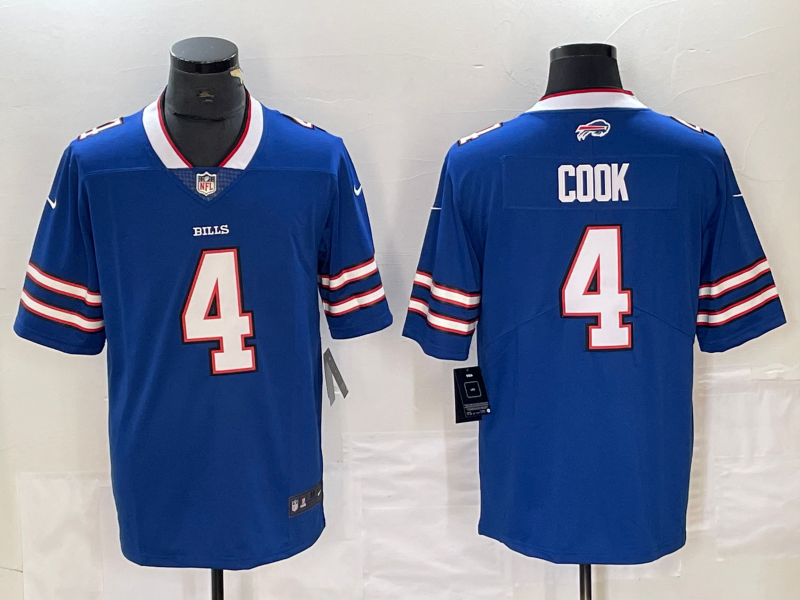 Men's Buffalo Bills James Cook #4 Royal Game Player Jersey1 football jersey product view 1