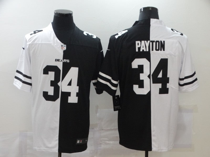 Men's Chicago Bears Walter Payton #34 Black/White Game Jersey1 football jersey product view 1