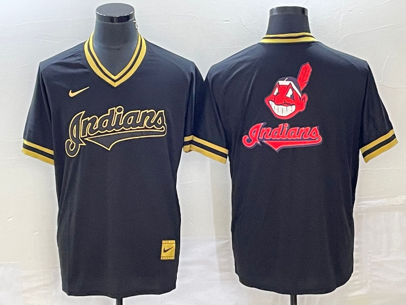 Men's Cleveland Guardians Black Replica Team Jersey1 baseball jersey product view 1