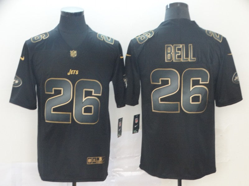 Men's New York Jets Le'Veon Bell #26 Black Game Player Jersey1 football jersey product view 1