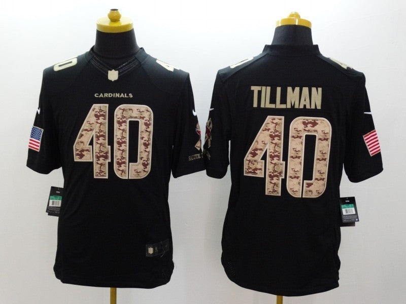 Men's Arizona Cardinals Pat Tillman #40 Black Authentic Game Jersey1 football jersey product view 1