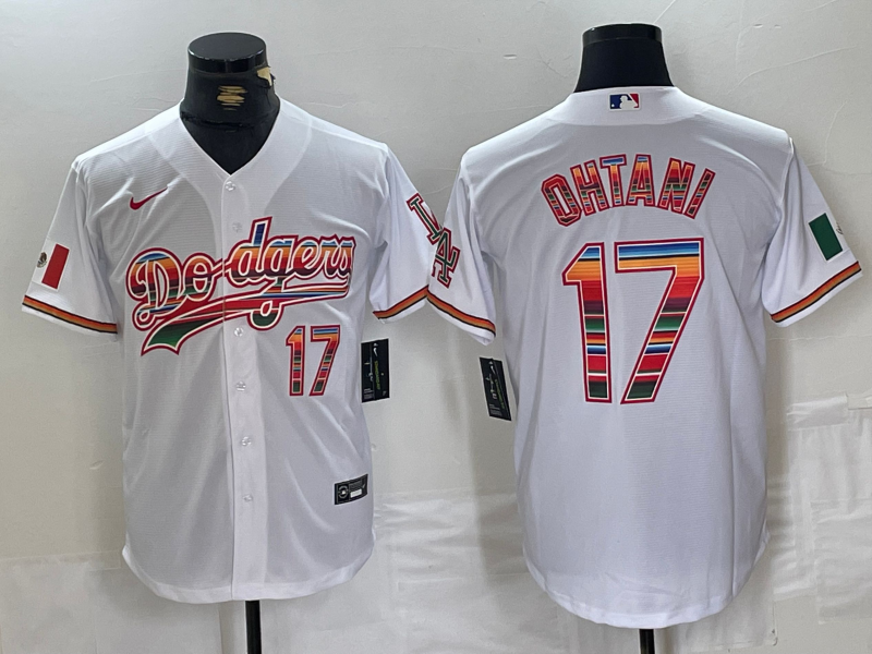Men's Los Angeles Dodgers Shohei Ohtani White #17 Replica Player Jersey1 baseball jersey product view 1