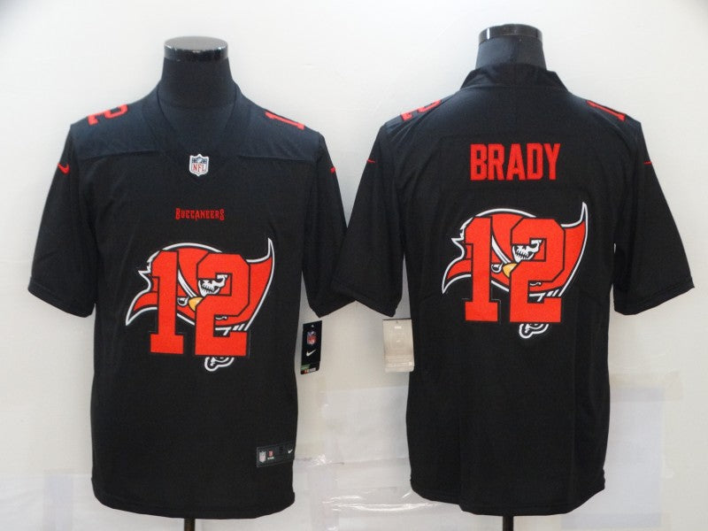 Men's Tampa Bay Buccaneers #12 Tom Brady Black Game Player Jersey1 football jersey product view 1