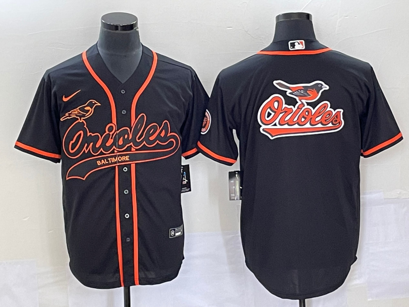 Men's Baltimore Orioles Black Replica Team Jersey Joint Edition baseball jersey product view 1