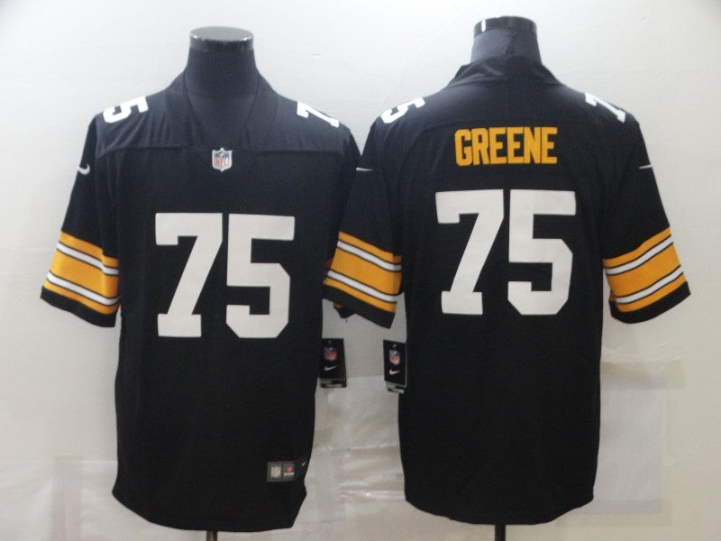 Men's Pittsburgh Steelers Joe Greene #75 Black Player Game Jersey1 football jersey product view 1