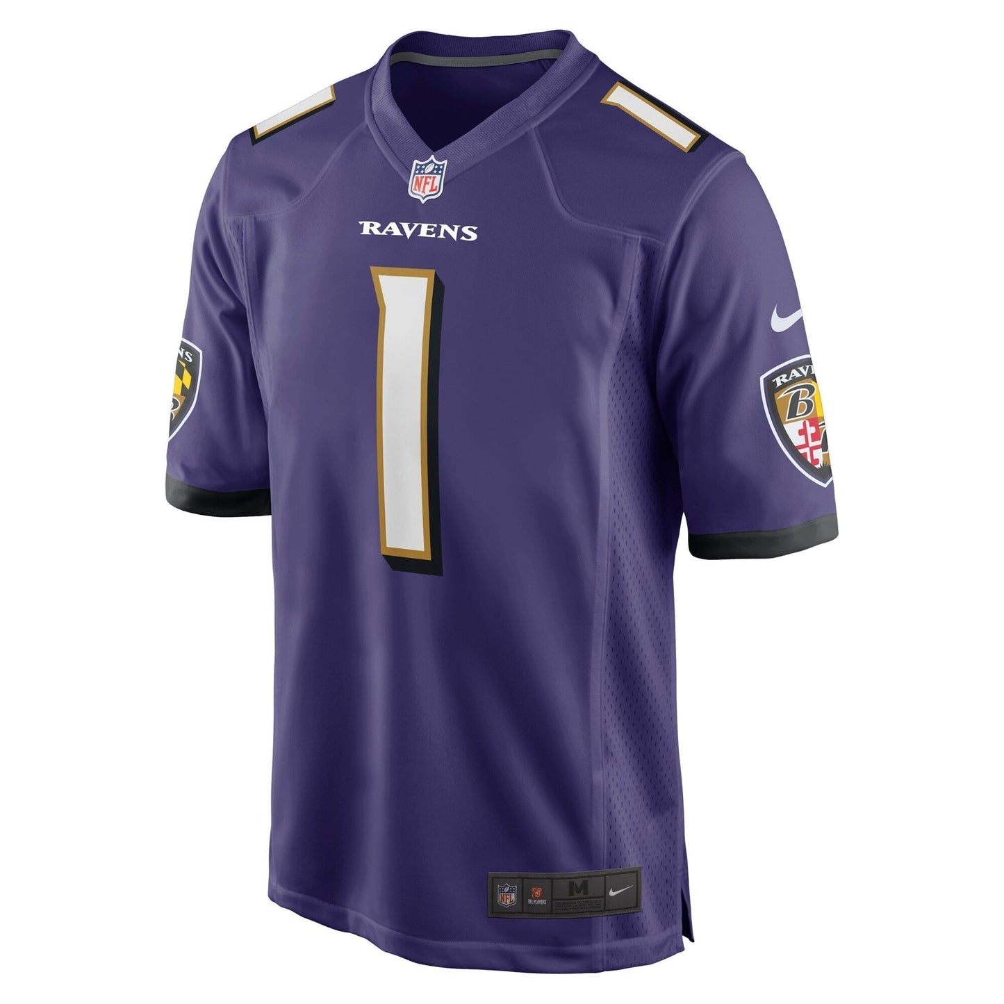 Number 1 Dad Baltimore Ravens Nike Game Jersey - Purple football jersey product view 2