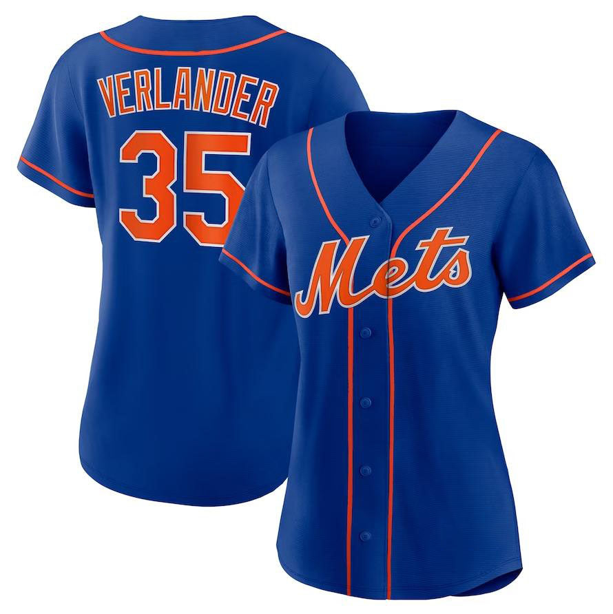 New York Mets #35 Justin Verlander Royal Alternate Replica Player Jersey Baseball Jerseys baseball jersey product view 1