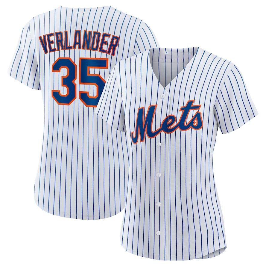 New York Mets #35 Justin Verlander White Home Replica Player Jersey Baseball Jerseys baseball jersey product view 1