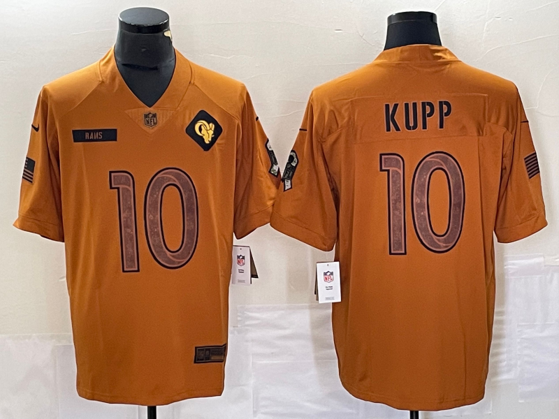 Men's Los Angeles Rams Cooper Kupp #10 Brown 2023 Salute To Service Limited Jersey1 football jersey product view 1