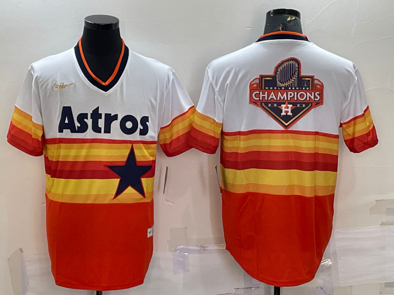 Men's Houston Astros White Home Cooperstown Collection Team Jersey baseball jersey product view 1