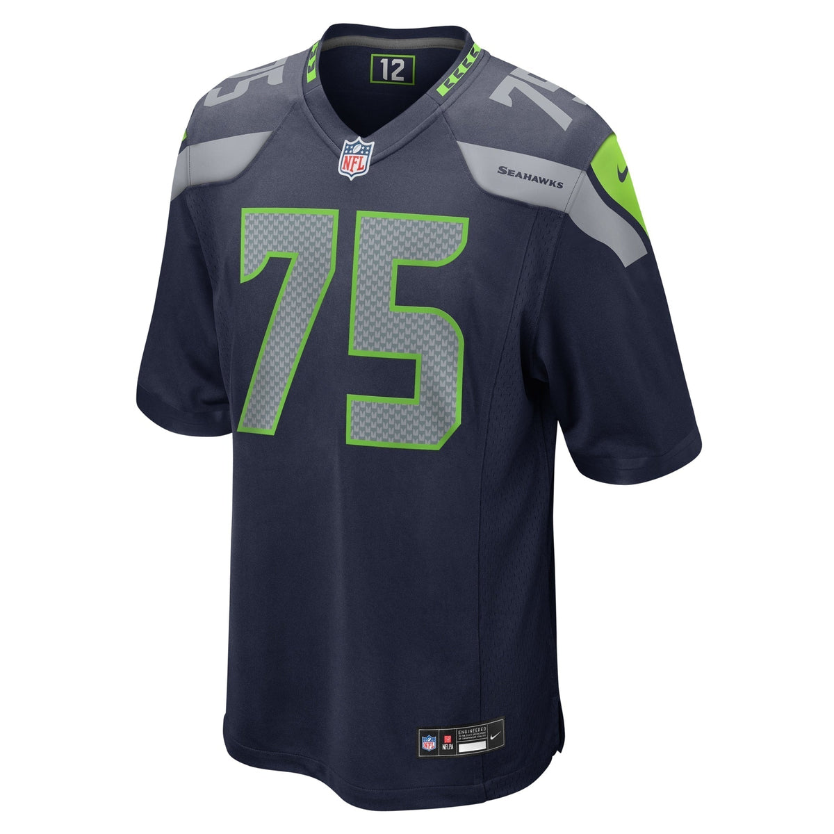 Anthony Bradford Seattle Seahawks Nike Game Jersey - College Navy football jersey product view 2