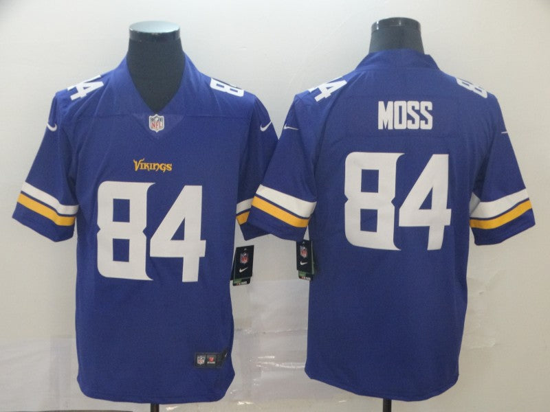 Men's Minnesota Vikings Randy Moss #84 Purple Game Jersey1 football jersey product view 1