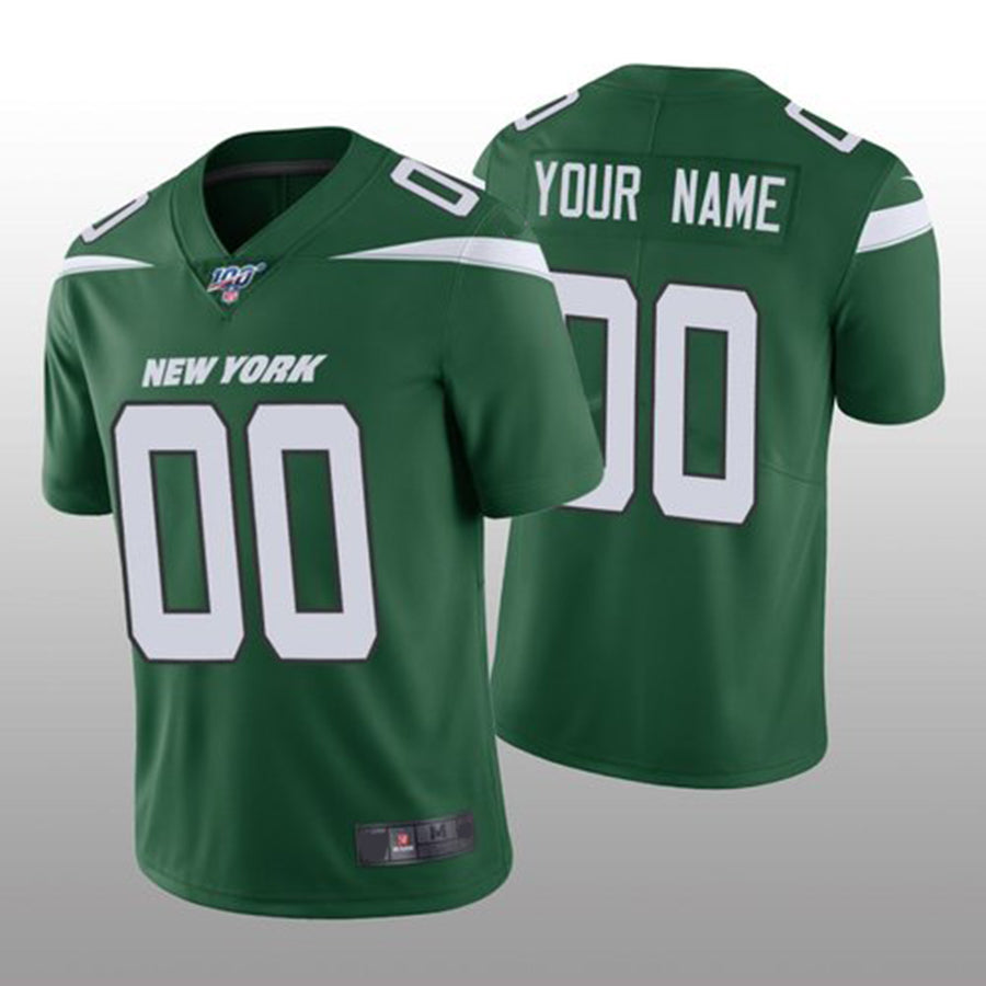 Custom1 New York Jets Green Vapor Limited 100th Season Jersey1 American Stitched Jersey1 Football Jerseys football jersey product view 1