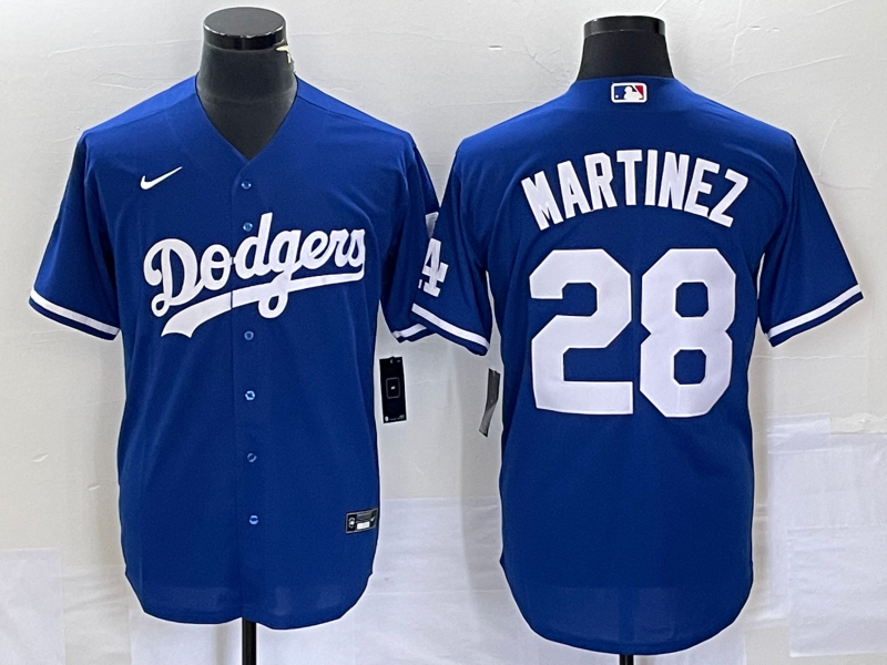Men's Los Angeles Dodgers J.D. Martinez #28 Royal Replica Player Jersey1 baseball jersey product view 1