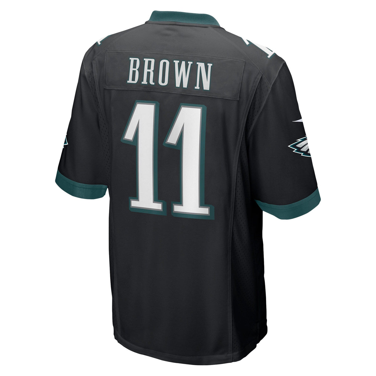 A.J. Brown Philadelphia Eagles Nike Game Jersey - Black football jersey product view 3