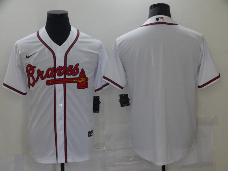 Men's Atlanta Braves White Home Replica Blank Jersey1 baseball jersey product view 1