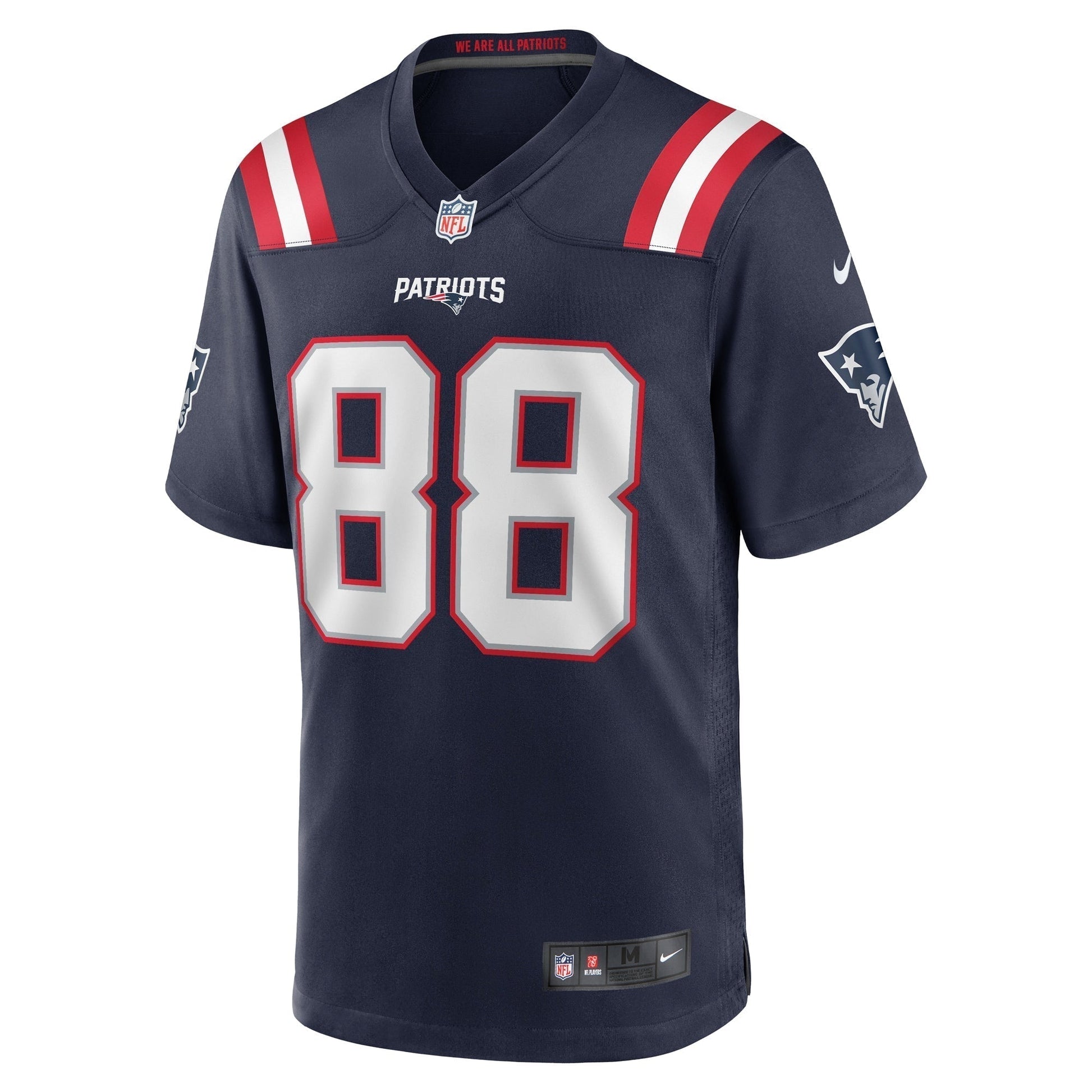 Jaheim Bell New England Patriots Nike Game Jersey - Navy football jersey product view 2