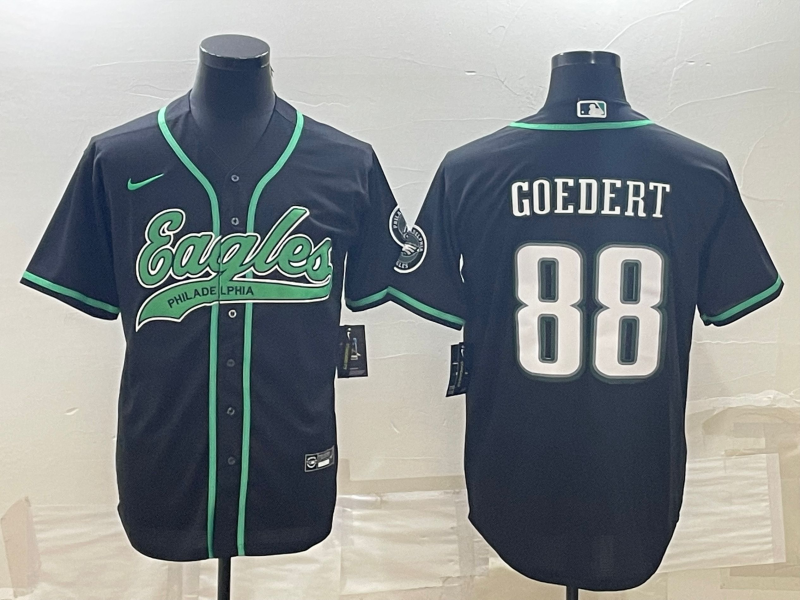 Men's Philadelphia Eagles Dallas Goedert #88 Black Game Jersey1 Joint Edition football jersey product view 1
