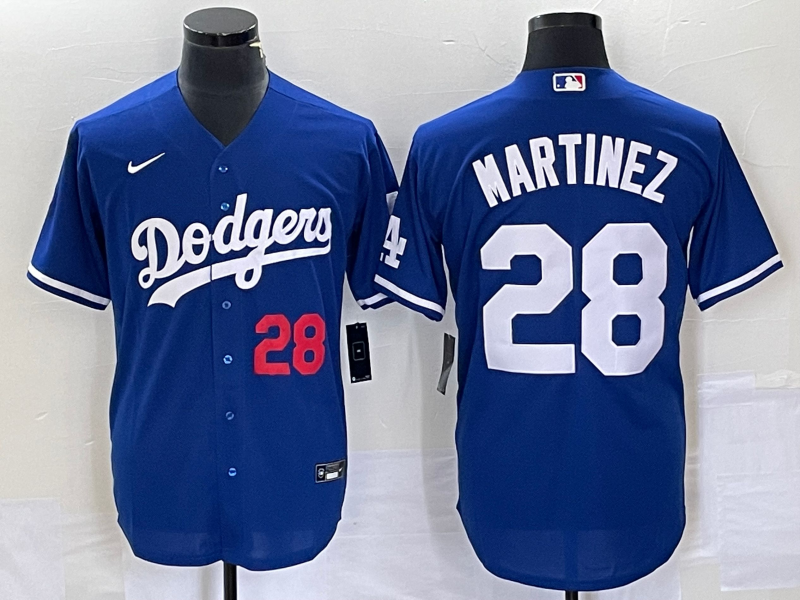Men's Los Angeles Dodgers J.D. Martinez #28 Royal Replica Game Jersey1 baseball jersey product view 1