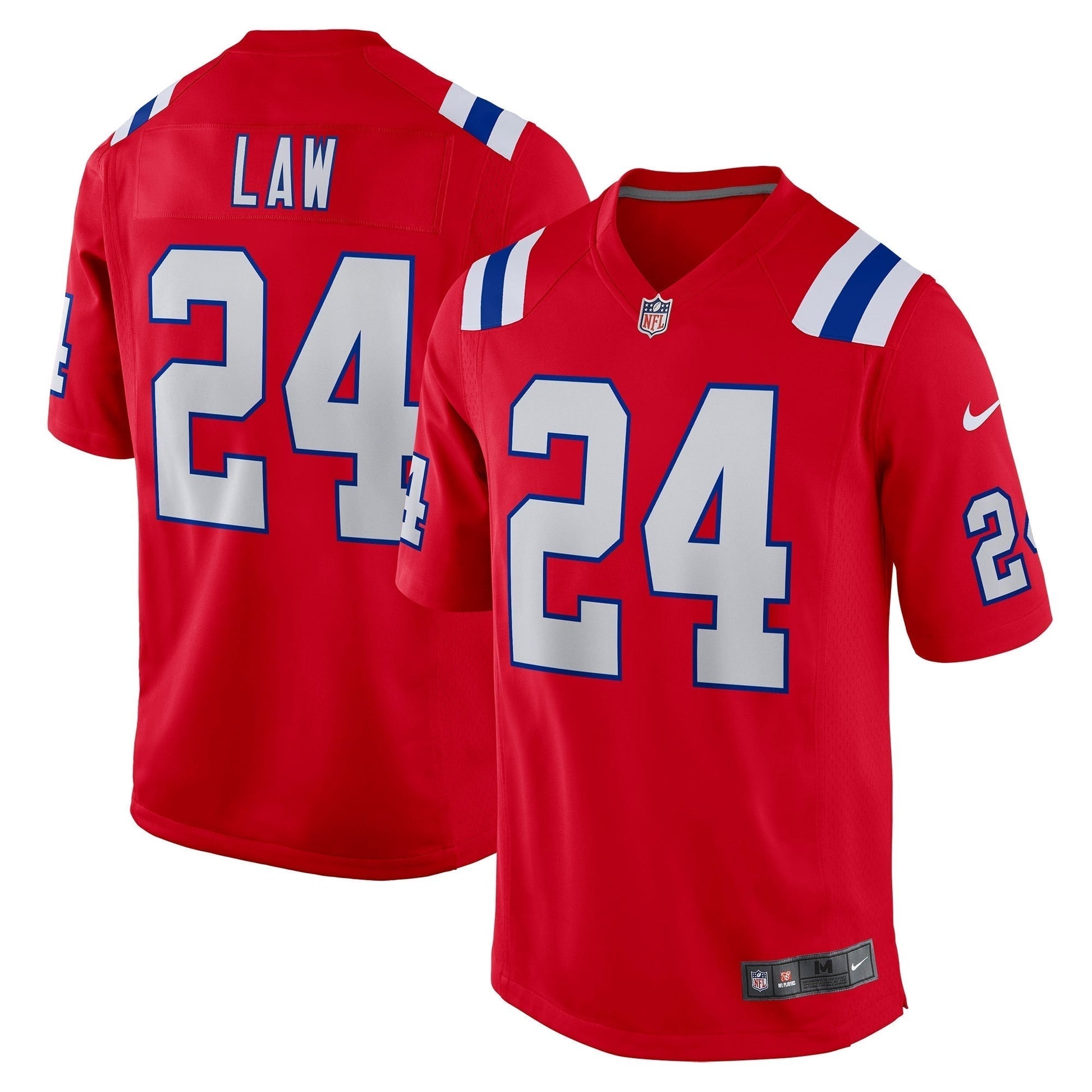 Ty Law New England Patriots Nike Retired Alternate Game Jersey - Red football jersey product view 1