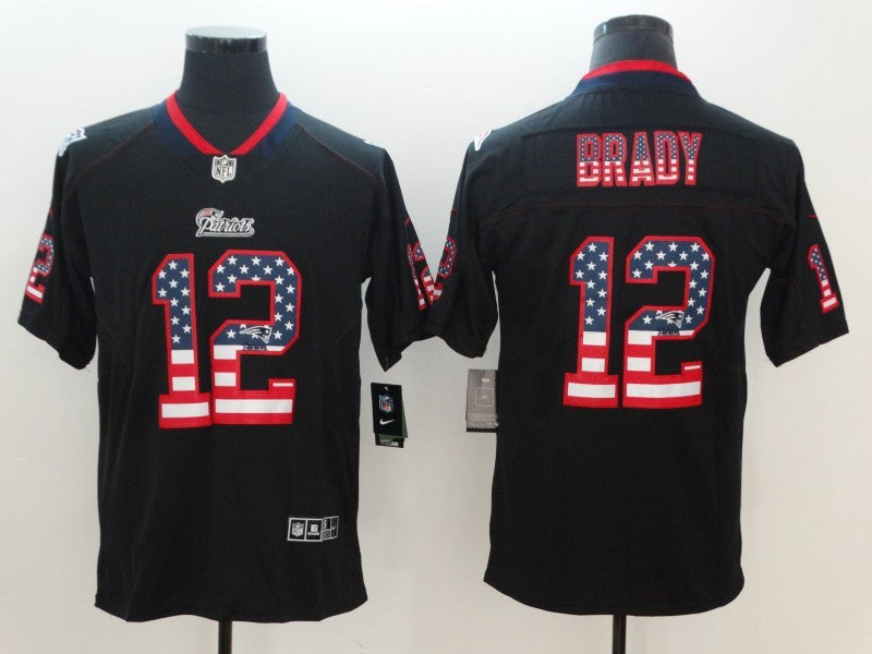 Men's New England Patriots #12 Tom Brady Black Alternate Game Jersey1 football jersey product view 1
