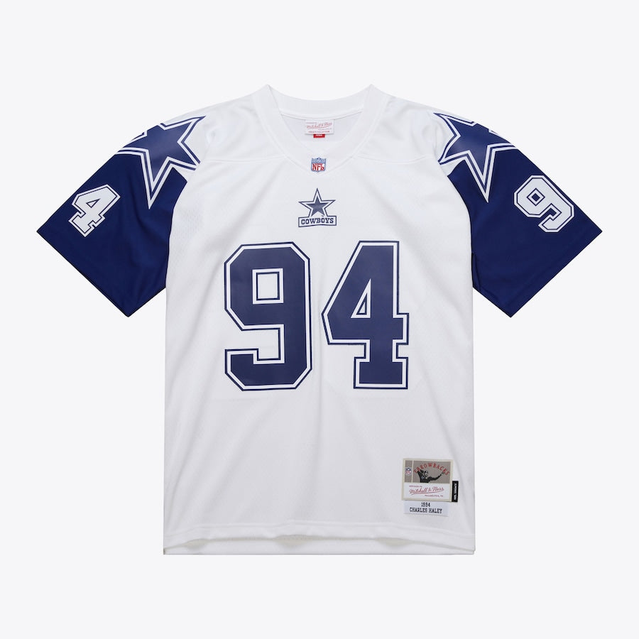 Men's Charles Haley White Dallas Cowboys 1994 Replica Jersey football jersey product view 1
