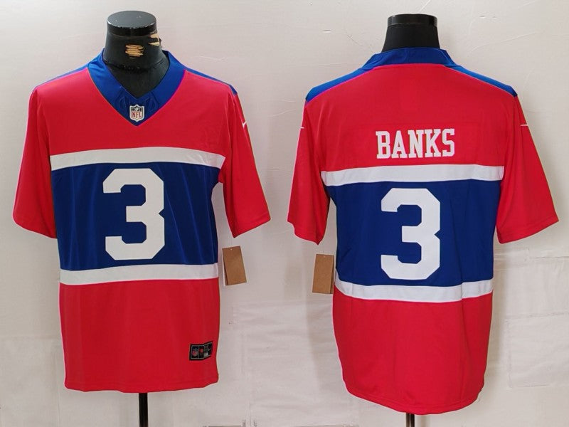 Men's New York Giants Deonte Banks #3 Century Red Alternate Player Game Jersey1 football jersey product view 1
